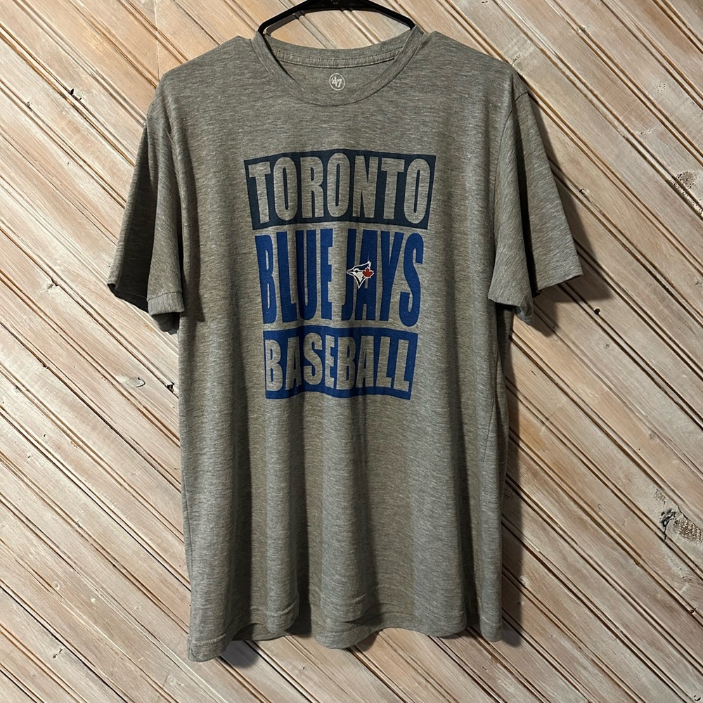 47 Brand Toronto Blue Jays MLB Baseball Gray Tee Short Sleeve T Shirt